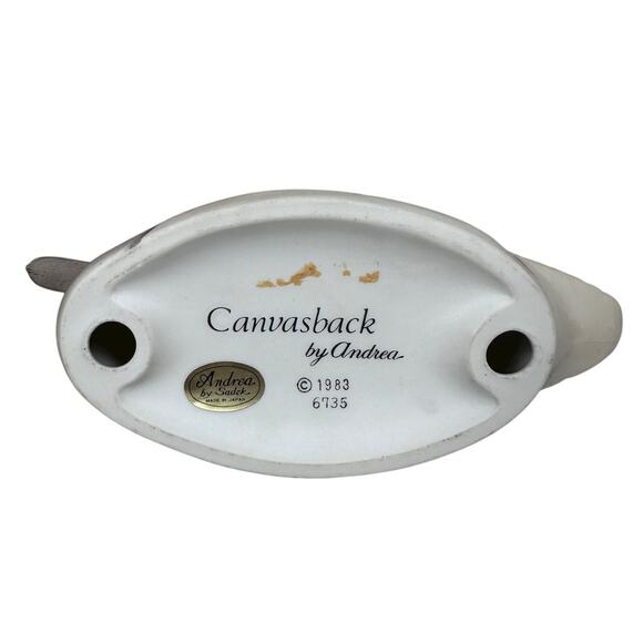 Vintage Canvasback by Andrea Sadek Bisque Matte Finish Duck Decoy Figurine 7.5" - Picture 7 of 12